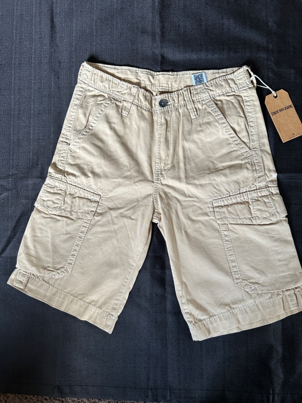 True Religion Men's Tan Cargo Shorts size 31